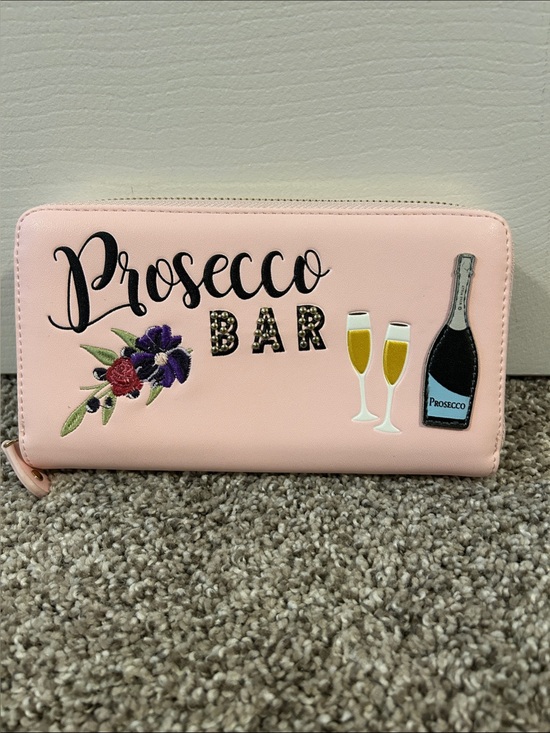 Accessories - Prosecco Bar Pink Zip Wallet - Unbranded